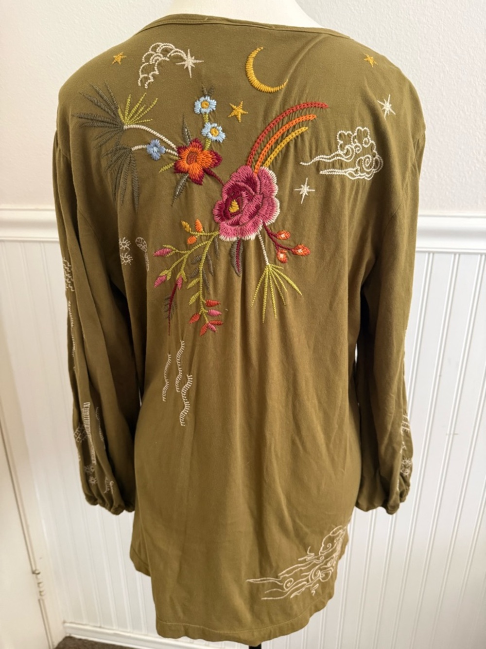 RARE Johnny Was Keone Puff Sleeve Tunic - Picture 2 of 12
